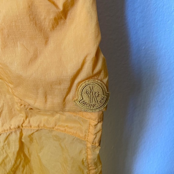 2 Moncler 1952 Men’s Windbreaker Pants Orange Size 46 Cargo Pull On Jogger Pants - Picture 6 of 13